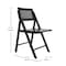 Flash Furniture Galene Cane Rattan Folding Chairs w/Solid Wood Frame and Seat and Ventilated Back, Natural/Blk, 2PK SK-220905-BLK-GG - alternate 4